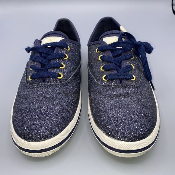 Keds x Kate Spade New York  Shoes Womens Size 4  Blue Champion Glitter  Sneakers - Picture 3 of 7